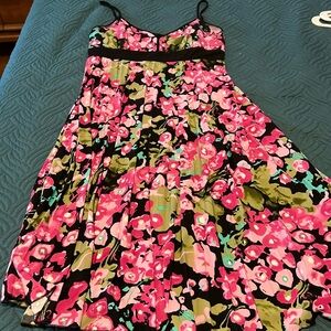 Nicole Miller Black Floral dress size 8